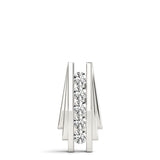 White Platinum 5-Diamond Fashion Pendant Necklace