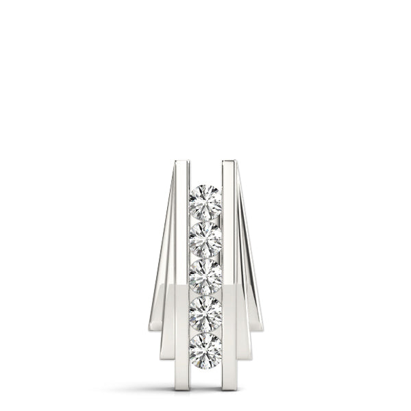 White Gold Multi-Diamond Fashion Pendant