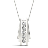 14K White Gold Diamond Fashion Pendant