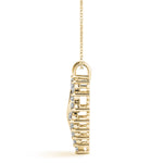 14K Yellow Gold Diamond Heart Pendant