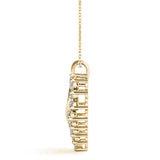 14K Yellow Gold Diamond Heart Pendant