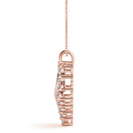 18K Rose Gold Multi-Diamond Heart Pendant