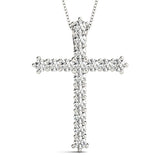 Lab Diamond Religious Cross Pendant