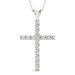 Lab Diamond Religious Cross Pendant