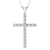Lab Diamond Religious Cross Pendant