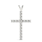 White Gold Diamond Cross Pendant | Religious Jewelry