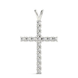 White Gold Diamond Cross Pendant | Religious Jewelry