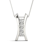 18K White Gold Lab Diamond Pendant