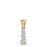 14K Yellow Gold Lab Diamond 3-Stone Pendant