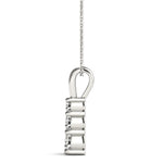 Lab Diamond 3-Stone 18K White Gold Pendant