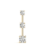 14K Yellow Gold Lab Diamond 3-Stone Pendant