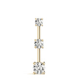14K Yellow Gold Lab Diamond 3-Stone Pendant