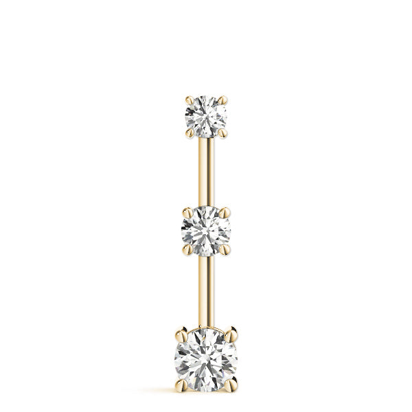 18K Yellow Gold Lab Diamond 3-Stone Pendant