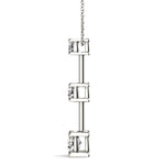 Lab Diamond 3 Stone 14K Gold Pendant