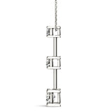 3-Stone Lab Diamond 18K White Gold Pendant