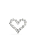 White Gold Diamond Heart Pendant | 20 Stones
