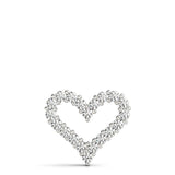 White Platinum 1CT Diamond Heart Pendant