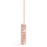 14K Rose Gold Diamond Heart Pendant