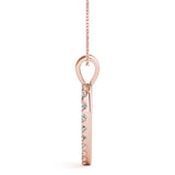 18K Rose Gold Multi-Diamond Heart Pendant