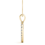 18K Yellow Gold Diamond Heart Pendant