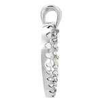 14K White Gold Lab Diamond Heart Pendant