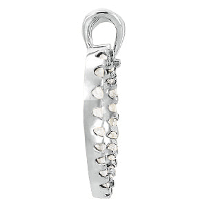 White Gold Lab Diamond Heart Pendant