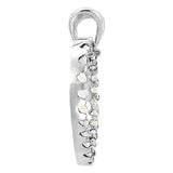 14K White Gold Lab Diamond Heart Pendant