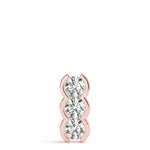 18K Rose Gold Diamond 3-Stone Pendant
