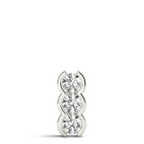 Lab Diamond 3 Stone White Gold Pendant