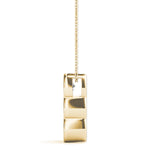 14K Yellow Gold Lab Diamond 3-Stone Pendant