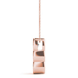 18K Rose Gold Diamond 3-Stone Pendant