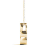3-Stone Diamond 18K Yellow Gold Pendant
