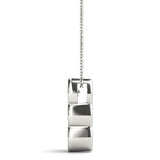 White Gold 3-Stone Lab Diamond Pendant