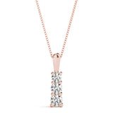 Rose Gold Lab Diamond 3-Stone Pendant | 0.27 CTW
