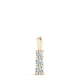 14K Yellow Gold Lab Diamond 3-Stone Pendant