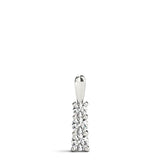18K White Gold Lab Diamond 3-Stone Pendant