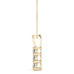 18K Yellow Gold Lab Diamond 3-Stone Pendant
