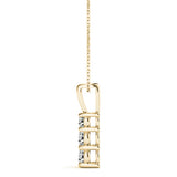14K Yellow Gold Lab Diamond 3-Stone Pendant