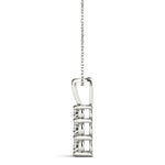 18K White Gold Lab Diamond 3-Stone Pendant