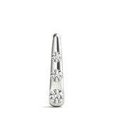 Lab Diamond 3 Stone 14K Gold Pendant