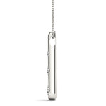 14K White Gold Lab Diamond 3-Stone Pendant