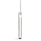 14K White Gold Lab Diamond 3-Stone Pendant