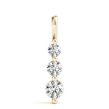 14K Yellow Gold Lab Diamond 3-Stone Pendant