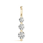 18K Yellow Gold Lab Diamond 3-Stone Pendant