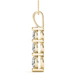 14K Yellow Gold Lab Diamond 3-Stone Pendant