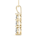 18K Yellow Gold Lab Diamond 3-Stone Pendant