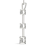 18K White Gold Round Diamond 3-Stone Pendant