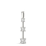14K White Gold Square Lab Diamond Pendant
