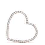 18K Rose Gold Multi-Diamond Heart Pendant