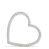 White Gold 50-Diamond Heart Pendant